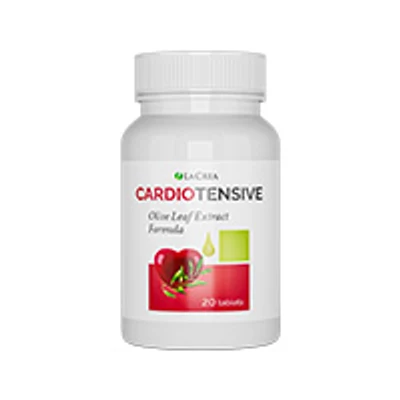 Bočica Cardiotensive, 20 tableta, s natpisom Olive Leaf Extract Formula